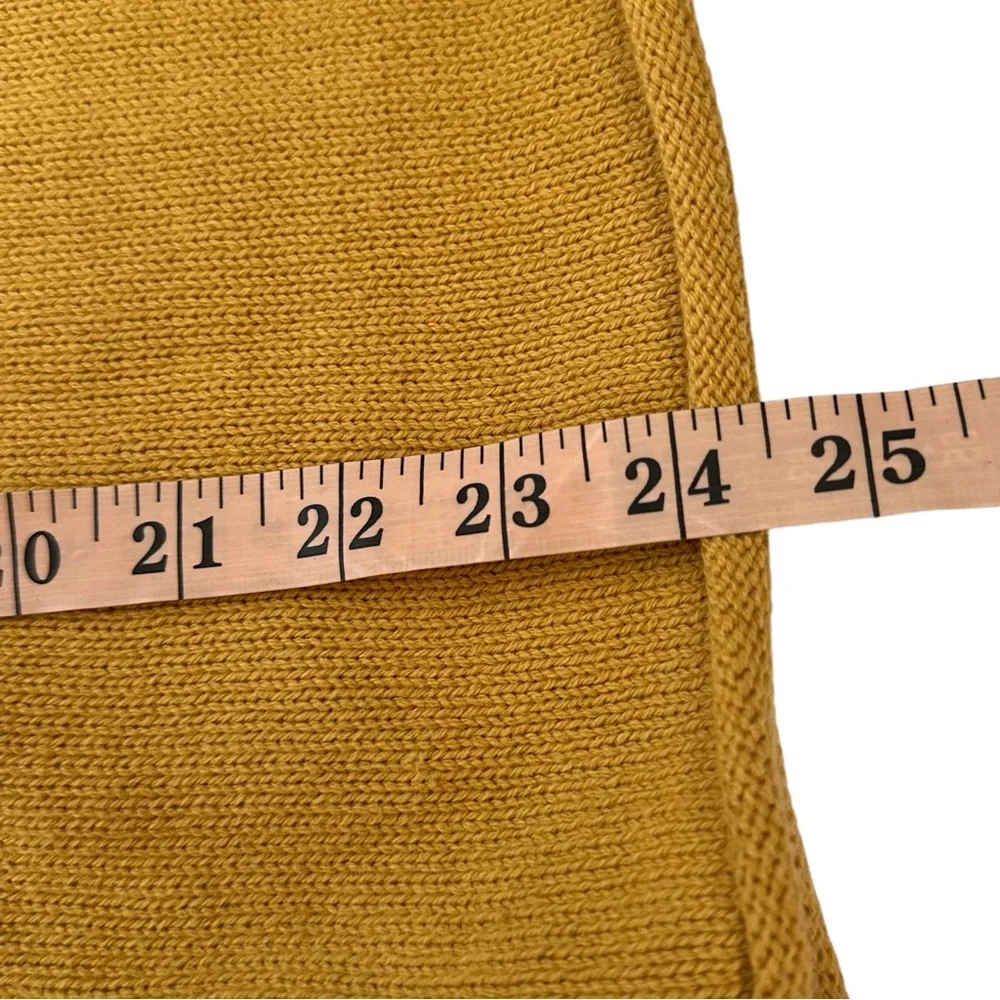 Skye’s The Limit Mustard Yellow Floral Embroidered Statement Sleeve Knit Small - Picture 10 of 10